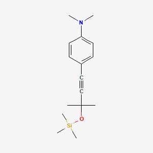 molecular formula C16H25NOSi B15533309 Dimethyl-[4-(3-methyl-3-trimethylsilanyloxy-but-1-ynyl)-phenyl]-amine 