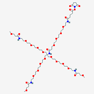 molecular formula C60H110N6O28 B15533374 Succinimidyl-PEG(4)-[PEG(4)-OMe]3 
