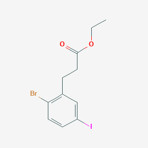 molecular formula C11H12BrIO2 B15533537 Ethyl 3-(2-bromo-5-iodophenyl)propanoate 