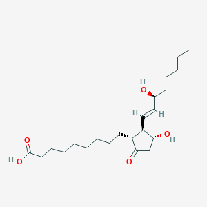molecular formula C22H38O5 B155336 9-oxo-11R,15S-dihydroxy-1a,1b-dihomo-13E-prostaenoic acid CAS No. 23452-98-4