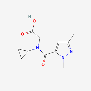 molecular formula C11H15N3O3 B15533629 n-Cyclopropyl-n-(1,3-dimethyl-1h-pyrazole-5-carbonyl)glycine 