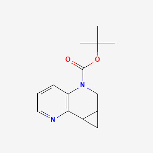 molecular formula C14H18N2O2 B15533645 tert-Butyl 6,6a,7,7a-tetrahydro-5H-cyclopropa[c][1,5]naphthyridine-5-carboxylate 