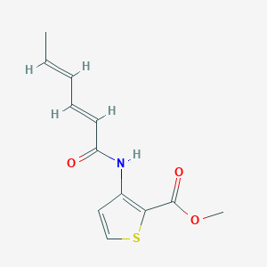 molecular formula C12H13NO3S B15533667 Methyl 3-(hexa-2,4-dienamido)thiophene-2-carboxylate 