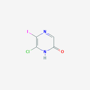 molecular formula C4H2ClIN2O B15533744 6-Chloro-5-iodopyrazin-2(1H)-one 
