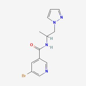 molecular formula C12H13BrN4O B15533748 n-(1-(1h-Pyrazol-1-yl)propan-2-yl)-5-bromonicotinamide 