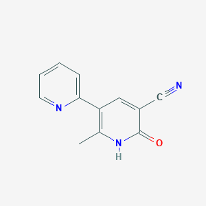 molecular formula C12H9N3O B155338 6-methyl-2-oxo-5-pyridin-2-yl-1H-pyridine-3-carbonitrile CAS No. 106637-42-7