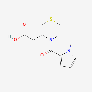 molecular formula C12H16N2O3S B15533838 2-(4-(1-Methyl-1h-pyrrole-2-carbonyl)thiomorpholin-3-yl)acetic acid 