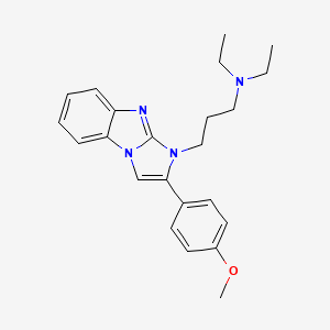 molecular formula C23H28N4O B15533865 N,N-diethyl-3-[2-(4-methoxyphenyl)-1H-imidazo[1,2-a]benzimidazol-1-yl]propan-1-amine 