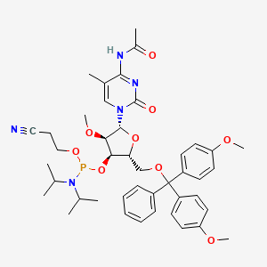 molecular formula C43H54N5O9P B15533885 N4-Acetyl-5-methyl-5'-O-(4,4'-dimethoxytrityl)-2'-O-methyl-cytidine-3'-cyanoethyl 
