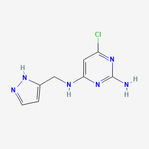 molecular formula C8H9ClN6 B15533954 n4-((1h-Pyrazol-3-yl)methyl)-6-chloropyrimidine-2,4-diamine 