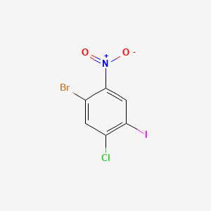 molecular formula C6H2BrClINO2 B15533964 1-Bromo-5-chloro-4-iodo-2-nitrobenzene 