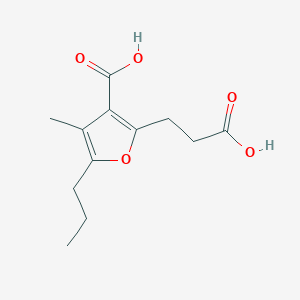 molecular formula C12H16O5 B155342 3-Carboxy-4-methyl-5-propyl-2-furanpropionic acid CAS No. 86879-39-2