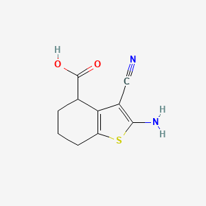 molecular formula C10H10N2O2S B15534477 2-Amino-3-cyano-4,5,6,7-tetrahydrobenzo[b]thiophene-4-carboxylic acid 