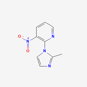 molecular formula C9H8N4O2 B15534491 2-(2-Methyl-1H-imidazol-1-yl)-3-nitropyridine 