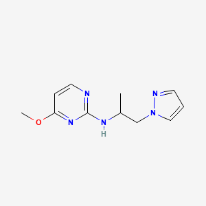 molecular formula C11H15N5O B15534537 n-(1-(1h-Pyrazol-1-yl)propan-2-yl)-4-methoxypyrimidin-2-amine 