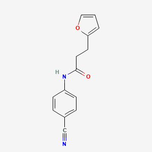 molecular formula C14H12N2O2 B15534552 N-(4-cyanophenyl)-3-(furan-2-yl)propanamide 