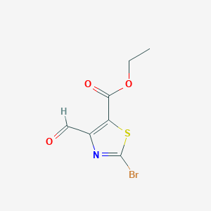 molecular formula C7H6BrNO3S B15534780 Ethyl 2-bromo-4-formylthiazole-5-carboxylate 