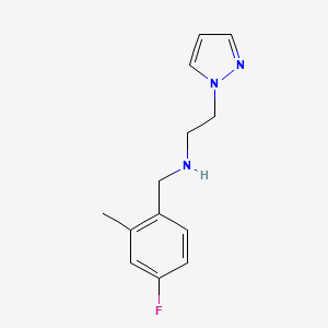 molecular formula C13H16FN3 B15534820 n-(4-Fluoro-2-methylbenzyl)-2-(1h-pyrazol-1-yl)ethan-1-amine 