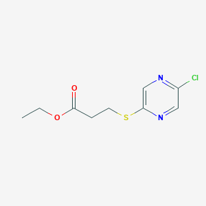 molecular formula C9H11ClN2O2S B15534891 Ethyl 3-((5-chloropyrazin-2-yl)thio)propanoate 