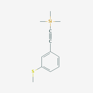 molecular formula C12H16SSi B15534892 Trimethyl-(3-methylsulfanyl-phenylethynyl)-silane 