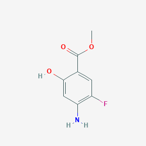 molecular formula C8H8FNO3 B15534897 Methyl 4-amino-5-fluoro-2-hydroxybenzoate 