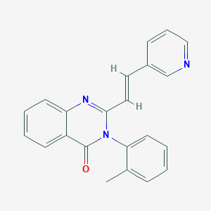 molecular formula C22H17N3O B155349 2-(2-(3-Pyridyl)-ethenyl)-3-(o-tolyl)-4(3H)-quinazolinone CAS No. 1897-90-1