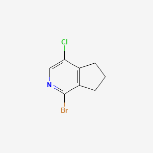 molecular formula C8H7BrClN B15534945 1-Bromo-4-chloro-6,7-dihydro-5H-cyclopenta[c]pyridine 