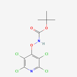 molecular formula C10H10Cl4N2O3 B15534951 tert-Butyl ((perchloropyridin-4-yl)oxy)carbamate 