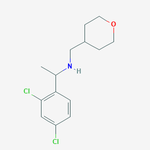 molecular formula C14H19Cl2NO B15535042 1-(2,4-Dichlorophenyl)-N-((tetrahydro-2h-pyran-4-yl)methyl)ethan-1-amine 