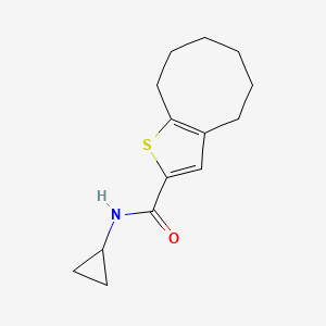 molecular formula C14H19NOS B15535157 N-cyclopropyl-4,5,6,7,8,9-hexahydrocycloocta[b]thiophene-2-carboxamide 