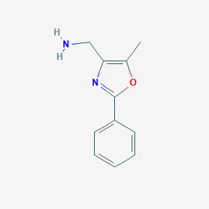 molecular formula C11H12N2O B155352 (5-Methyl-2-phenyl-1,3-oxazol-4-yl)methylamine CAS No. 132451-28-6