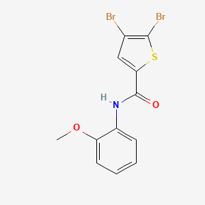 molecular formula C12H9Br2NO2S B15535379 4,5-dibromo-N-(2-methoxyphenyl)thiophene-2-carboxamide 