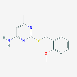 molecular formula C13H15N3OS B15535437 2-((2-Methoxybenzyl)thio)-6-methylpyrimidin-4-amine 