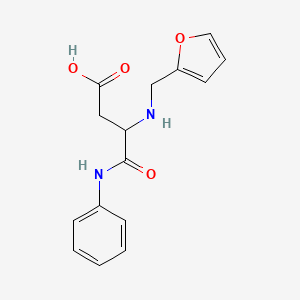molecular formula C15H16N2O4 B15535537 N~2~-(furan-2-ylmethyl)-N-phenyl-alpha-asparagine 