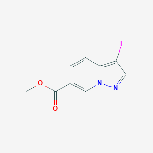 molecular formula C9H7IN2O2 B15535552 Methyl 3-iodopyrazolo[1,5-a]pyridine-6-carboxylate 