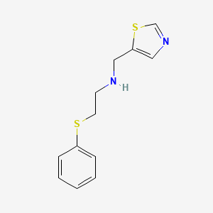 molecular formula C12H14N2S2 B15535611 2-(Phenylthio)-N-(thiazol-5-ylmethyl)ethan-1-amine 