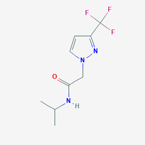molecular formula C9H12F3N3O B15535613 N-(propan-2-yl)-2-[3-(trifluoromethyl)-1H-pyrazol-1-yl]acetamide 