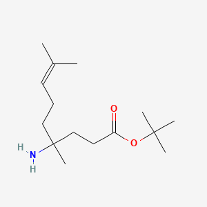 molecular formula C15H29NO2 B15535653 tert-Butyl 4-amino-4,8-dimethylnon-7-enoate 