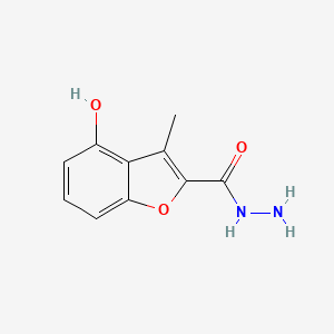 molecular formula C10H10N2O3 B15535659 4-Hydroxy-3-methylbenzofuran-2-carbohydrazide 