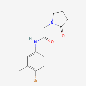 molecular formula C13H15BrN2O2 B15535766 N-(4-bromo-3-methylphenyl)-2-(2-oxopyrrolidin-1-yl)acetamide 