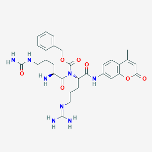 molecular formula C30H38N8O7 B155358 Benzyloxycarbonylcitrullyl-arginine 4-methylcoumarin-7-ylamide CAS No. 134665-86-4