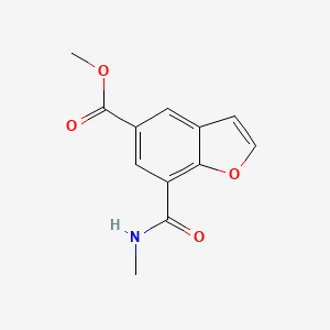 molecular formula C12H11NO4 B15535800 Methyl 7-(methylcarbamoyl)benzofuran-5-carboxylate 