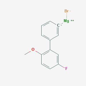 molecular formula C13H10BrFMgO B15535833 magnesium;4-fluoro-1-methoxy-2-phenylbenzene;bromide 