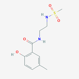 molecular formula C11H16N2O4S B15535963 2-Hydroxy-5-methyl-N-(2-(methylsulfonamido)ethyl)benzamide 