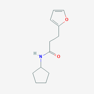 molecular formula C12H17NO2 B15535987 N-cyclopentyl-3-(furan-2-yl)propanamide 