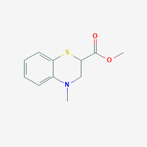 molecular formula C11H13NO2S B15536159 Methyl 4-methyl-3,4-dihydro-2H-benzo[b][1,4]thiazine-2-carboxylate 