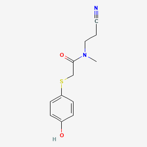 molecular formula C12H14N2O2S B15536278 n-(2-Cyanoethyl)-2-((4-hydroxyphenyl)thio)-N-methylacetamide 