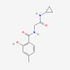 molecular formula C13H16N2O3 B15536469 n-(2-(Cyclopropylamino)-2-oxoethyl)-2-hydroxy-4-methylbenzamide 