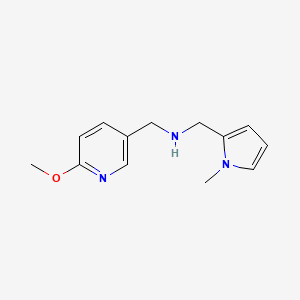 molecular formula C13H17N3O B15536473 1-(6-Methoxypyridin-3-yl)-N-((1-methyl-1h-pyrrol-2-yl)methyl)methanamine 