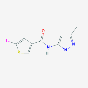 molecular formula C10H10IN3OS B15536481 N-(1,3-dimethyl-1H-pyrazol-5-yl)-5-iodothiophene-3-carboxamide 